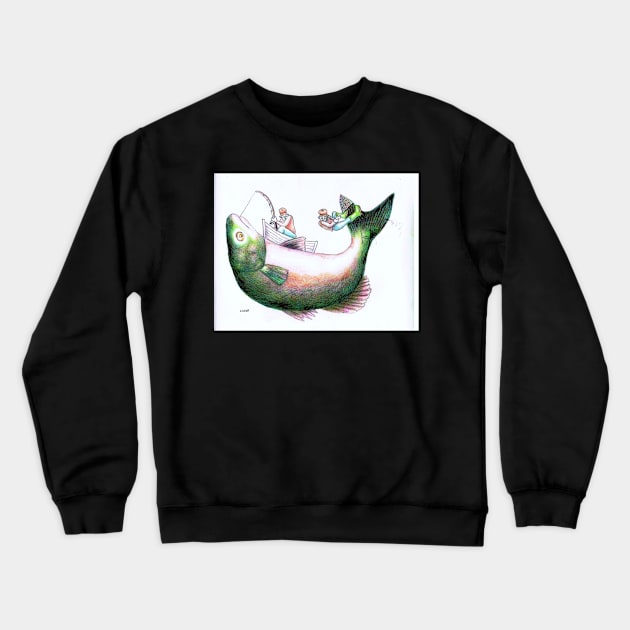 Catch Of The Day Crewneck Sweatshirt by ArtMagician